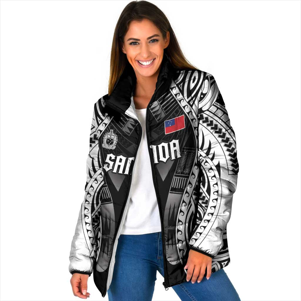 Personalised Remember Samoa Black Saturday Padded Jacket Samoa Mo Samoa LT05 Women Black - Polynesian Pride