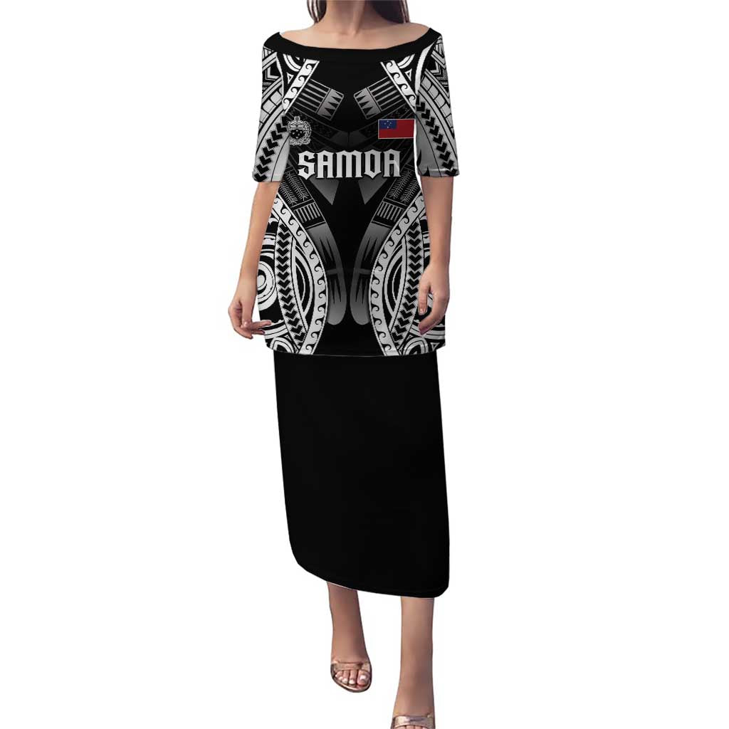 Personalised Remember Samoa Black Saturday Puletasi Samoa Mo Samoa LT05 Long Dress Black - Polynesian Pride