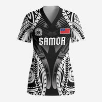 Personalised Remember Samoa Black Saturday Scrub Top Samoa Mo Samoa LT05 Adult Black - Polynesian Pride