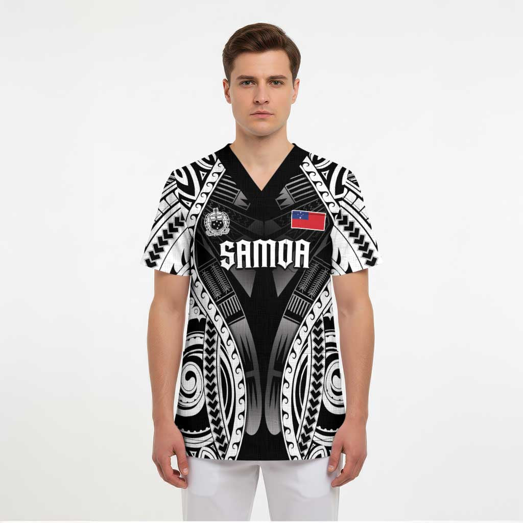 Personalised Remember Samoa Black Saturday Scrub Top Samoa Mo Samoa LT05 - Polynesian Pride