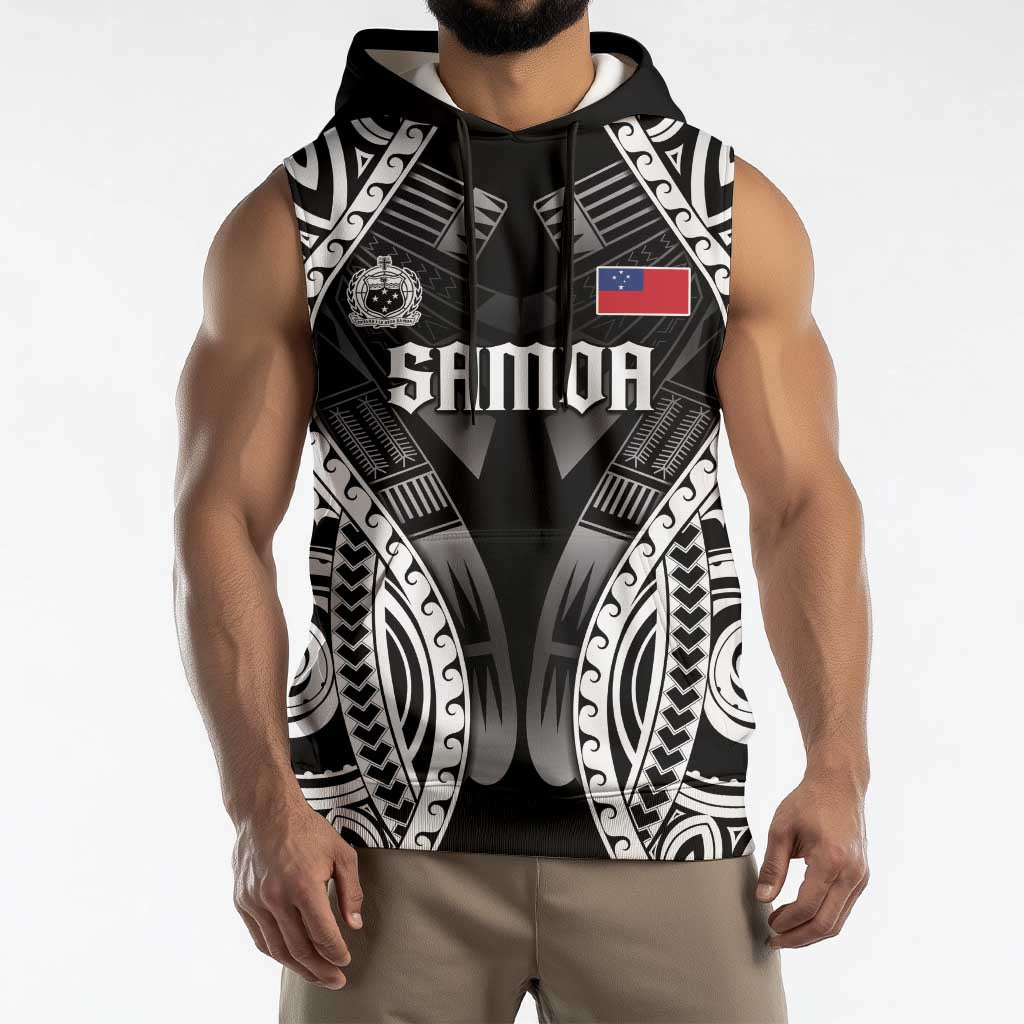 Personalised Remember Samoa Black Saturday Sleeveless Hoodie Samoa Mo Samoa LT05 - Polynesian Pride