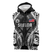 Personalised Remember Samoa Black Saturday Sleeveless Zip Hoodie Samoa Mo Samoa LT05 Black - Polynesian Pride