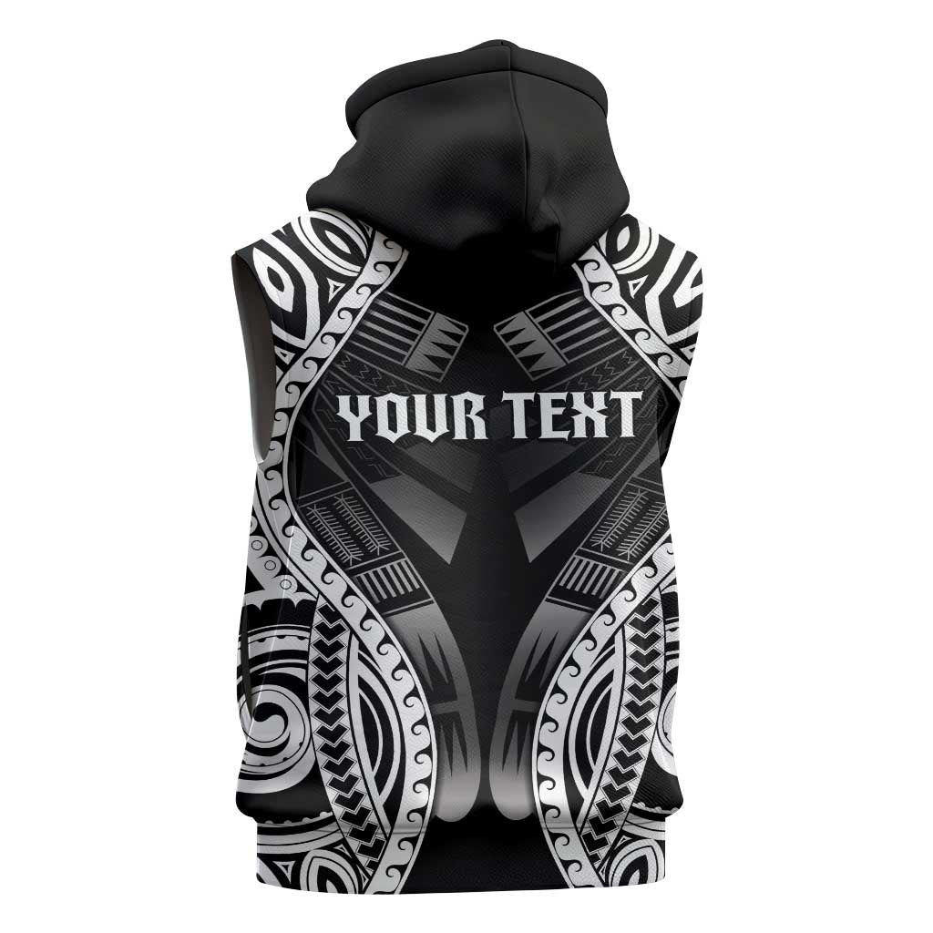 Personalised Remember Samoa Black Saturday Sleeveless Zip Hoodie Samoa Mo Samoa LT05 - Polynesian Pride