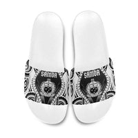 Remember Samoa Black Saturday Slide Sandals Samoa Mo Samoa LT05 Black - Polynesian Pride
