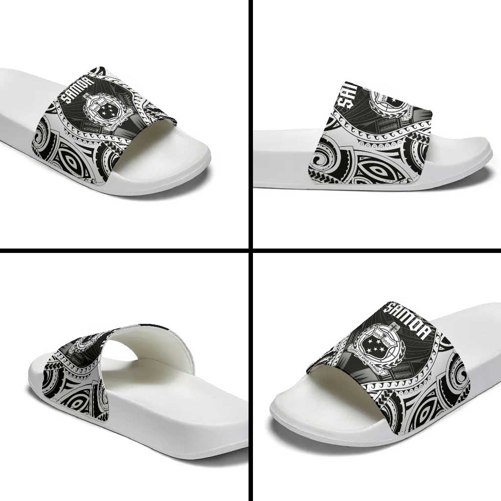 Remember Samoa Black Saturday Slide Sandals Samoa Mo Samoa LT05 - Polynesian Pride
