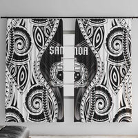Remember Samoa Black Saturday Window Curtain Samoa Mo Samoa - Polynesian Pride