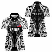Personalised Remember Samoa Black Saturday Women Polo Shirt Samoa Mo Samoa - Polynesian Pride