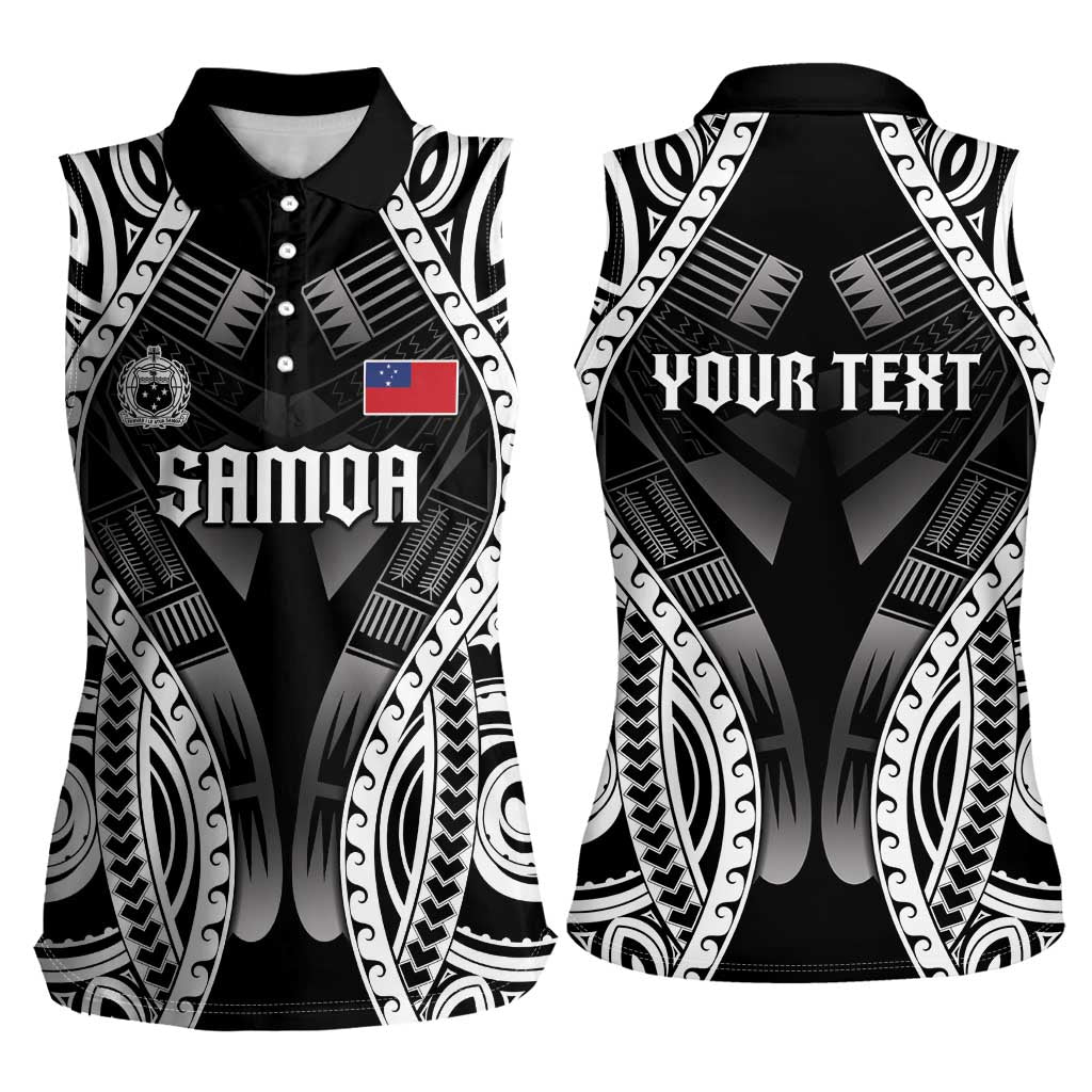 Personalised Remember Samoa Black Saturday Women Sleeveless Polo Shirt Samoa Mo Samoa LT05 - Polynesian Pride