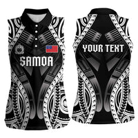 Personalised Remember Samoa Black Saturday Women Sleeveless Polo Shirt Samoa Mo Samoa LT05 - Polynesian Pride