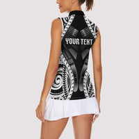 Personalised Remember Samoa Black Saturday Women Sleeveless Polo Shirt Samoa Mo Samoa LT05 - Polynesian Pride