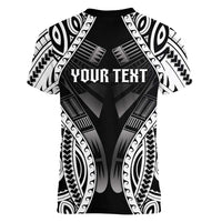 Personalised Remember Samoa Black Saturday Women V-Neck T-Shirt Samoa Mo Samoa LT05 - Polynesian Pride
