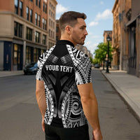 Personalised Remember Samoa Black Saturday Zipper Polo Shirt Samoa Mo Samoa LT05 - Polynesian Pride
