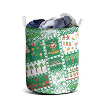 Norfolk Island Christmas Laundry Basket Festive Beach Vibes - Polynesian Pride