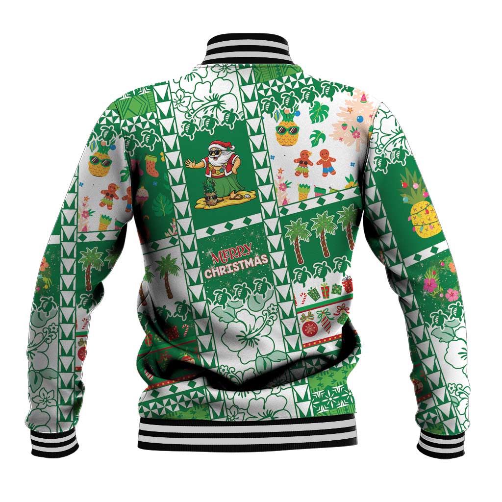 Norfolk Island Christmas Baseball Jacket Festive Beach Vibes LT05 - Polynesian Pride