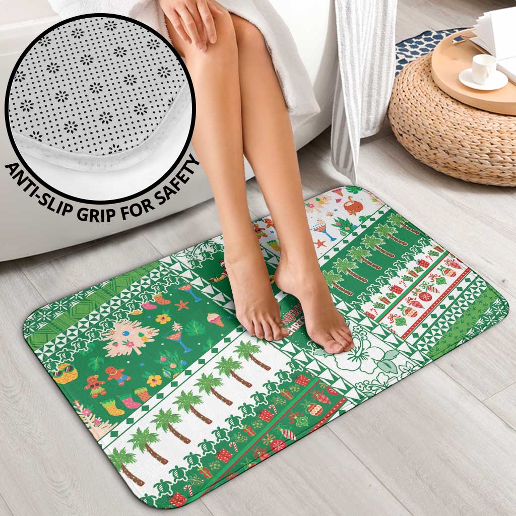 Norfolk Island Christmas Bathroom Set Festive Beach Vibes - Polynesian Pride