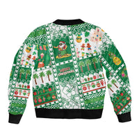 Norfolk Island Christmas Bomber Jacket Festive Beach Vibes LT05 - Polynesian Pride