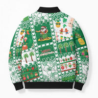 Norfolk Island Christmas Bomber Puffer Jacket Festive Beach Vibes - Polynesian Pride