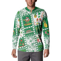 Norfolk Island Christmas Button Sweatshirt Festive Beach Vibes LT05 - Polynesian Pride