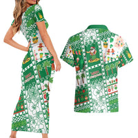 Norfolk Island Christmas Couples Matching Short Sleeve Bodycon Dress and Hawaiian Shirt Festive Beach Vibes - Polynesian Pride