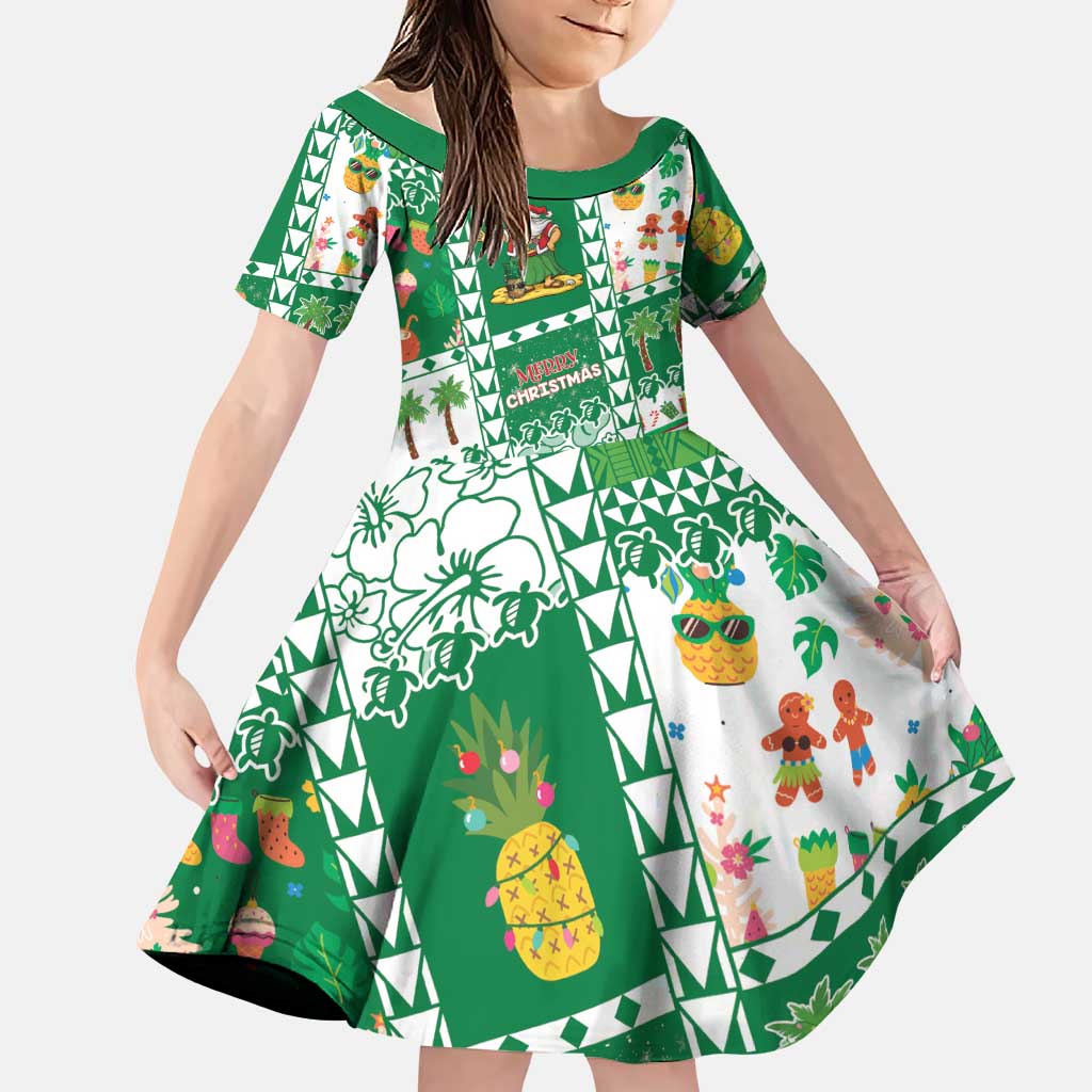 Norfolk Island Christmas Family Matching Puletasi and Hawaiian Shirt Festive Beach Vibes - Polynesian Pride