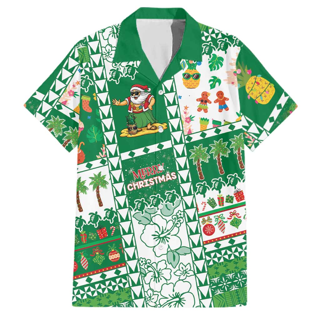 Norfolk Island Christmas Family Matching Puletasi and Hawaiian Shirt Festive Beach Vibes - Polynesian Pride