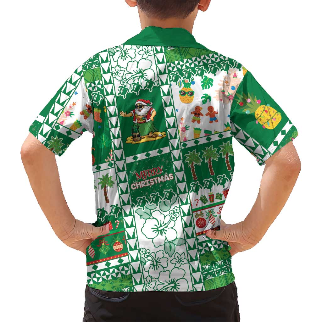 Norfolk Island Christmas Kid Hawaiian Shirt Festive Beach Vibes LT05 - Polynesian Pride