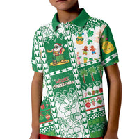 Norfolk Island Christmas Kid Polo Shirt Festive Beach Vibes - Polynesian Pride