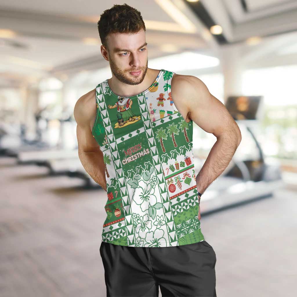 Norfolk Island Christmas Men Tank Top Festive Beach Vibes LT05 Green - Polynesian Pride