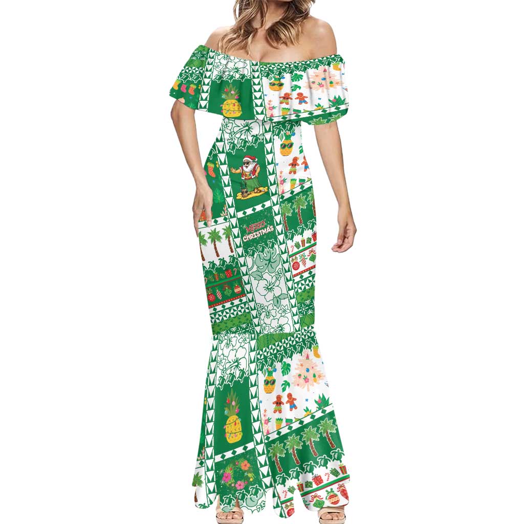 Norfolk Island Christmas Mermaid Dress Festive Beach Vibes LT05 - Polynesian Pride
