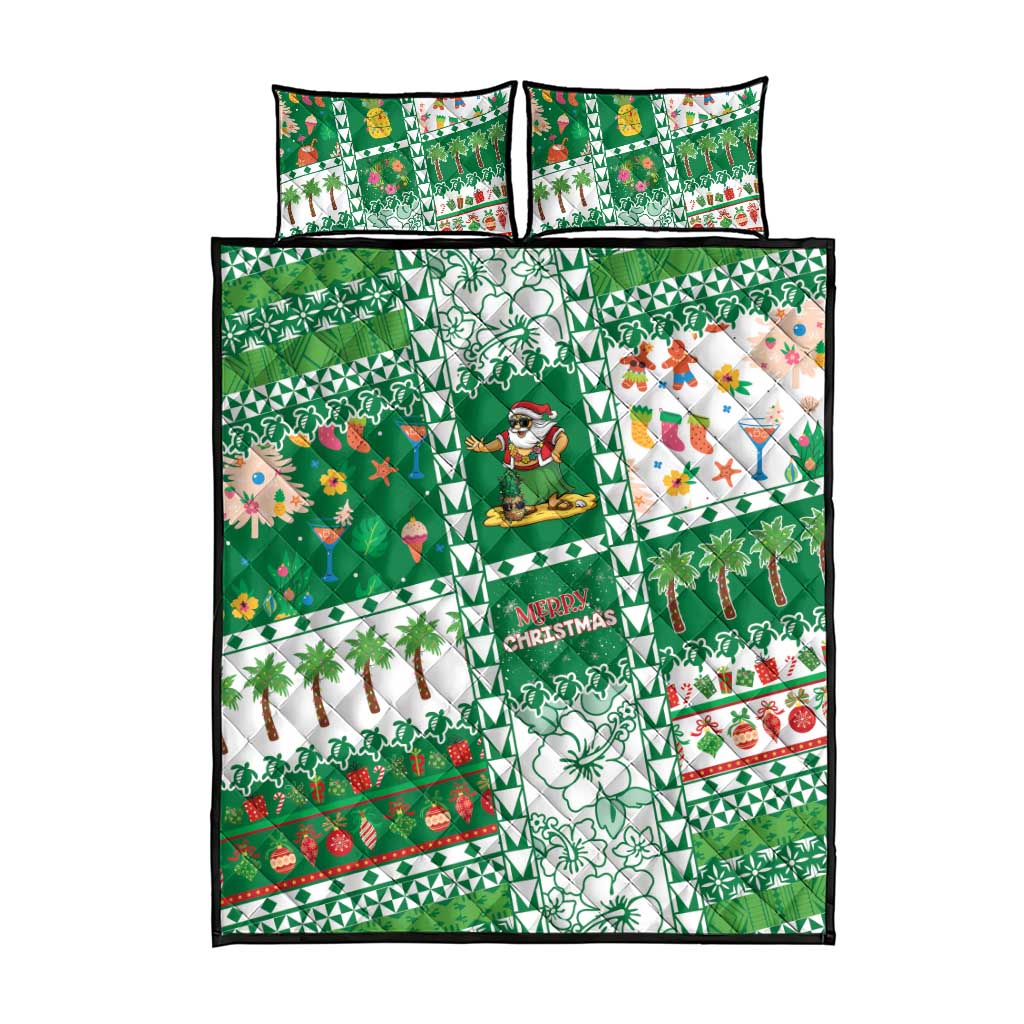 Norfolk Island Christmas Quilt Bed Set Festive Beach Vibes - Polynesian Pride