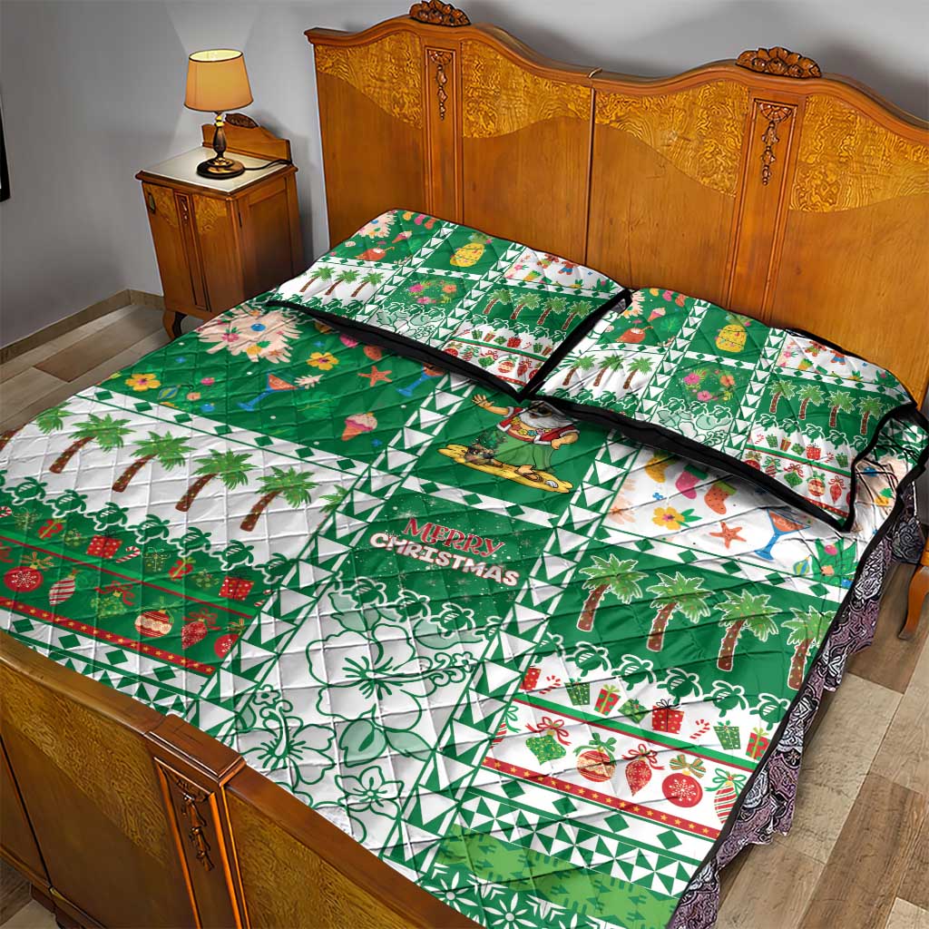 Norfolk Island Christmas Quilt Bed Set Festive Beach Vibes - Polynesian Pride
