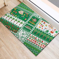 Norfolk Island Christmas Rubber Doormat Festive Beach Vibes LT05 - Polynesian Pride