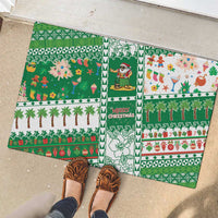 Norfolk Island Christmas Rubber Doormat Festive Beach Vibes LT05 - Polynesian Pride