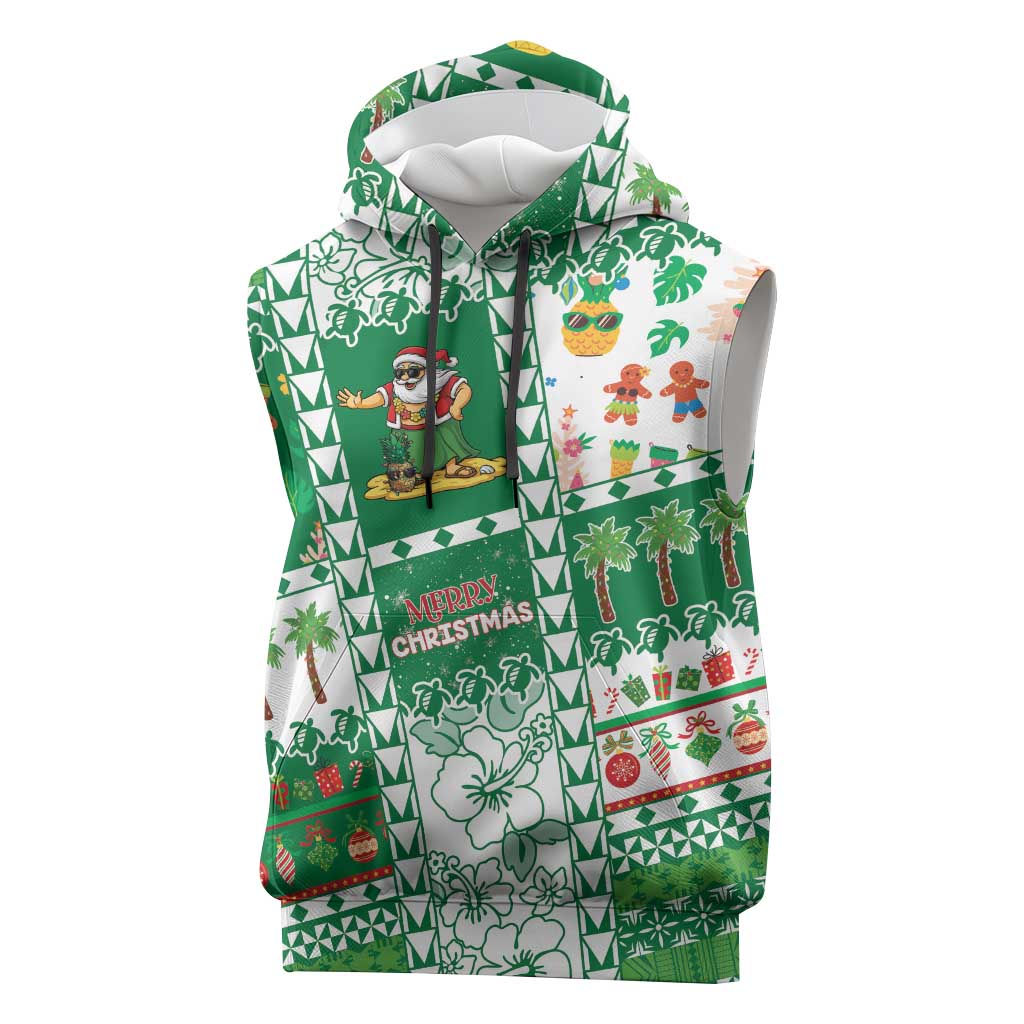 Norfolk Island Christmas Sleeveless Hoodie Festive Beach Vibes - Polynesian Pride