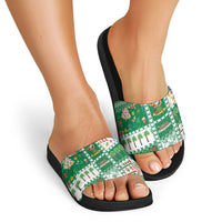 Norfolk Island Christmas Slide Sandals Festive Beach Vibes - Polynesian Pride
