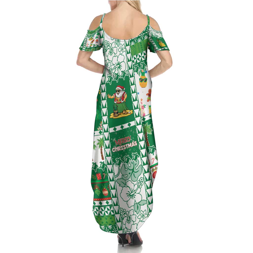 Norfolk Island Christmas Summer Maxi Dress Festive Beach Vibes - Polynesian Pride