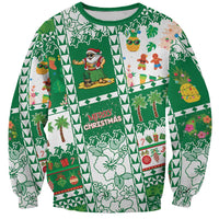 Norfolk Island Christmas Sweatshirt Festive Beach Vibes LT05 Unisex Green - Polynesian Pride