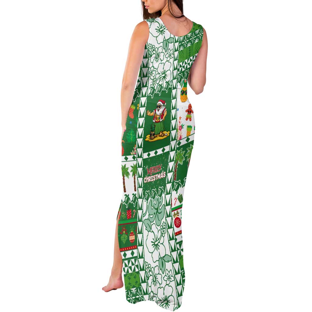 Norfolk Island Christmas Tank Maxi Dress Festive Beach Vibes - Polynesian Pride