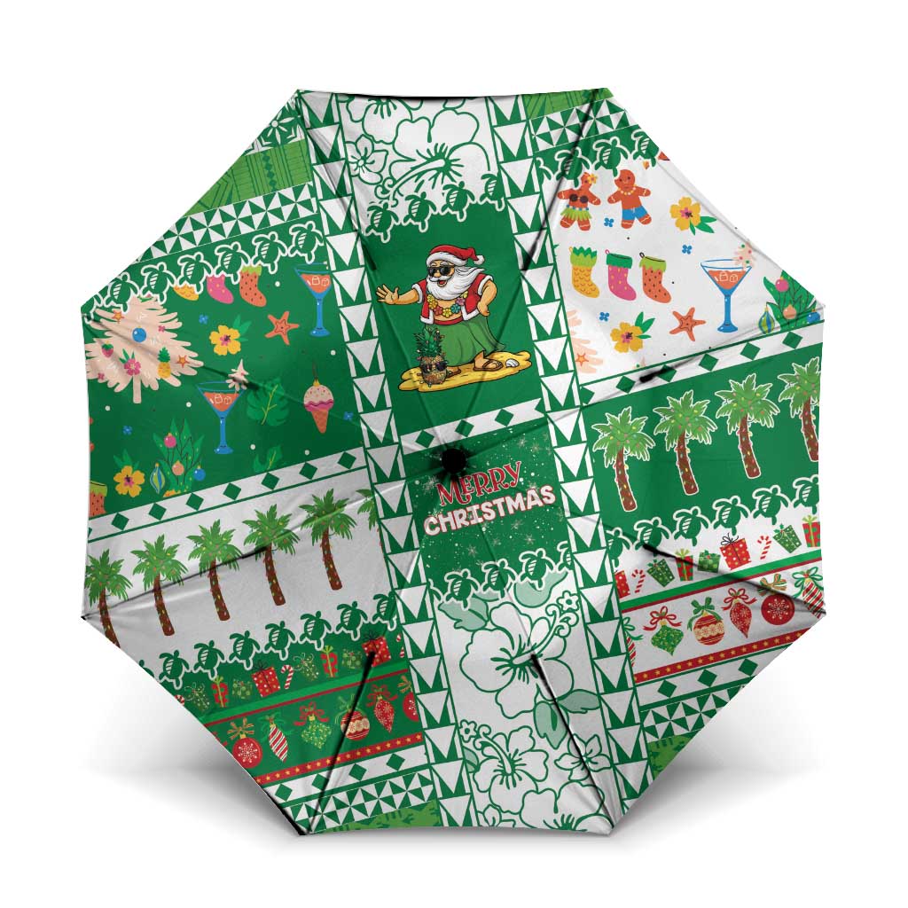Norfolk Island Christmas Umbrella Festive Beach Vibes - Polynesian Pride