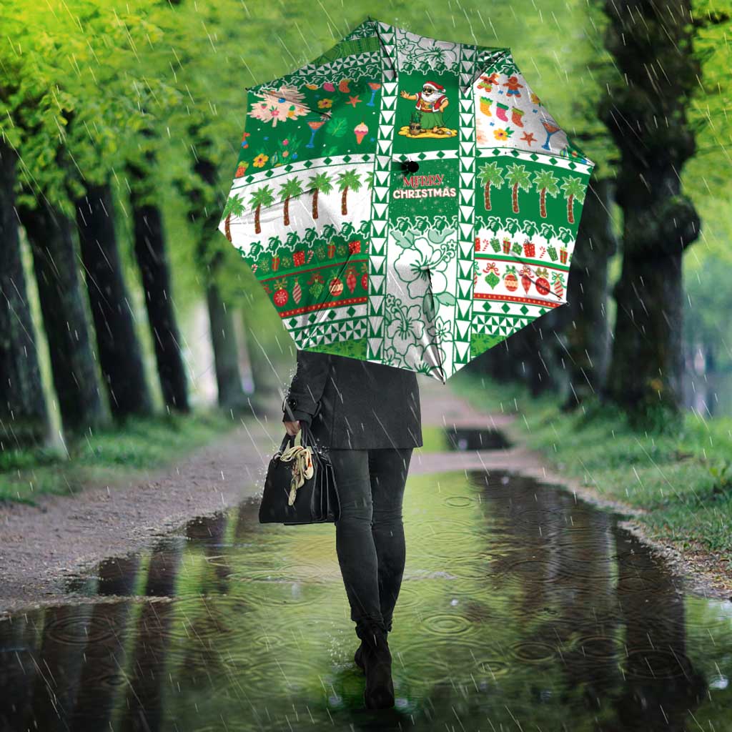 Norfolk Island Christmas Umbrella Festive Beach Vibes - Polynesian Pride