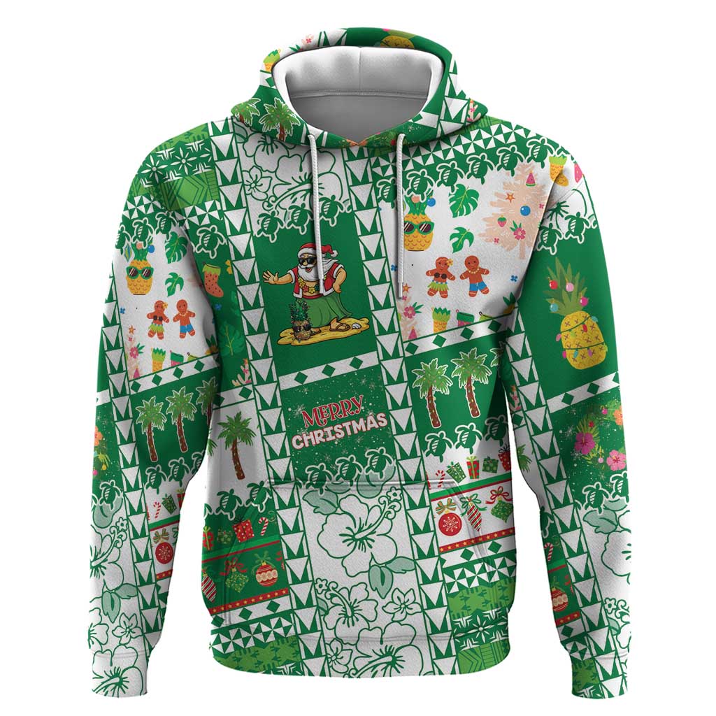 Norfolk Island Christmas Zip Hoodie Festive Beach Vibes LT05 Pullover Hoodie Green - Polynesian Pride