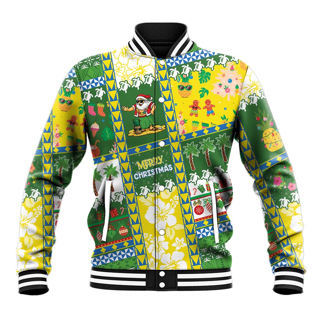Pitcairn Islands Christmas Baseball Jacket Festive Beach Vibes LT05 Unisex Colorful - Polynesian Pride