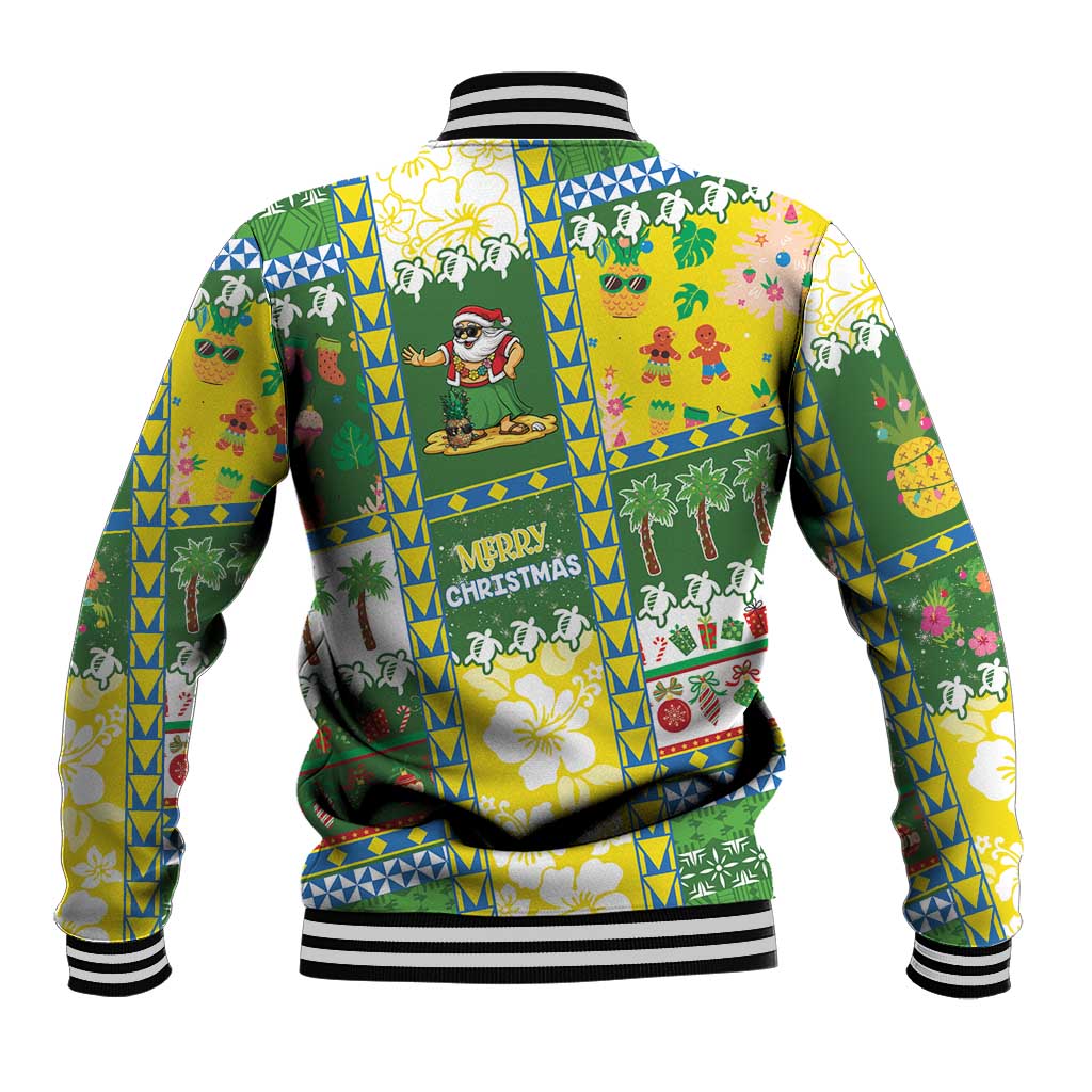Pitcairn Islands Christmas Baseball Jacket Festive Beach Vibes LT05 - Polynesian Pride