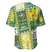 Pitcairn Islands Christmas Baseball Jersey Festive Beach Vibes LT05 - Polynesian Pride