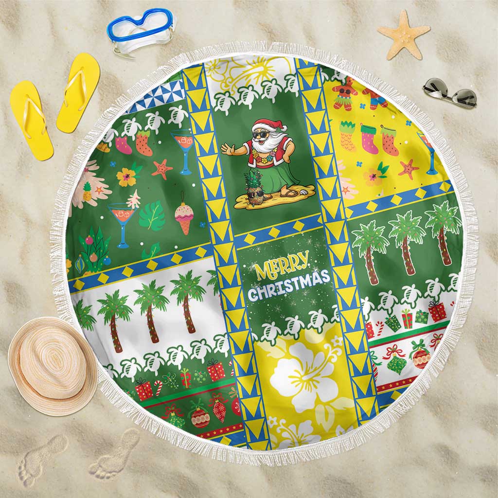 Pitcairn Islands Christmas Beach Blanket Festive Beach Vibes - Polynesian Pride