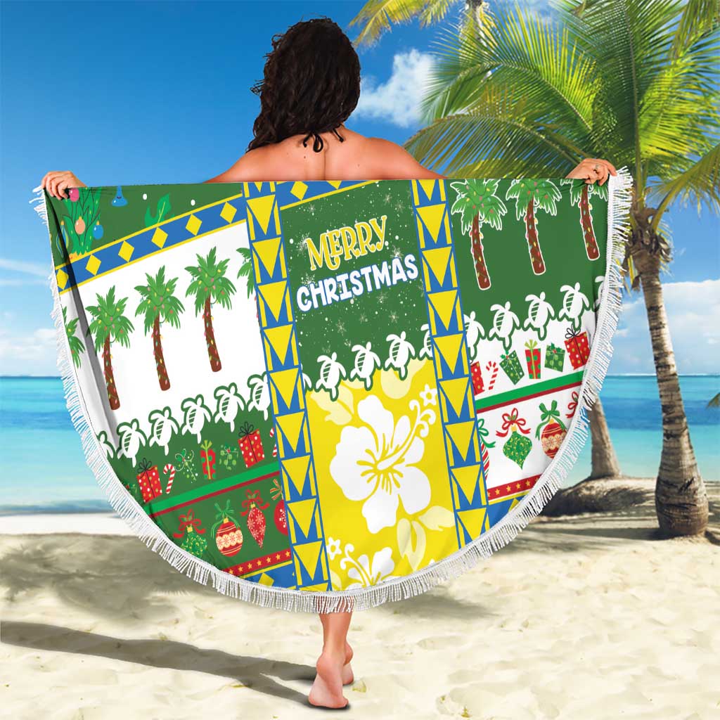 Pitcairn Islands Christmas Beach Blanket Festive Beach Vibes - Polynesian Pride