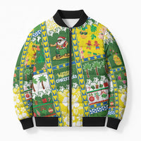 Pitcairn Islands Christmas Bomber Puffer Jacket Festive Beach Vibes - Polynesian Pride