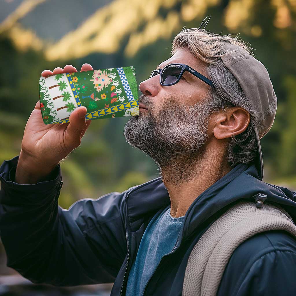 Pitcairn Islands Christmas 4 in 1 Can Cooler Tumbler Festive Beach Vibes - Polynesian Pride