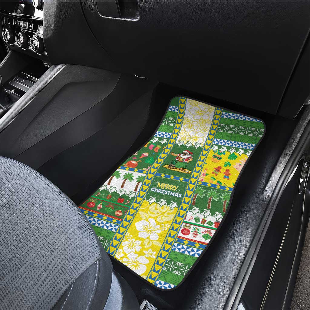 Pitcairn Islands Christmas Car Mats Festive Beach Vibes - Polynesian Pride