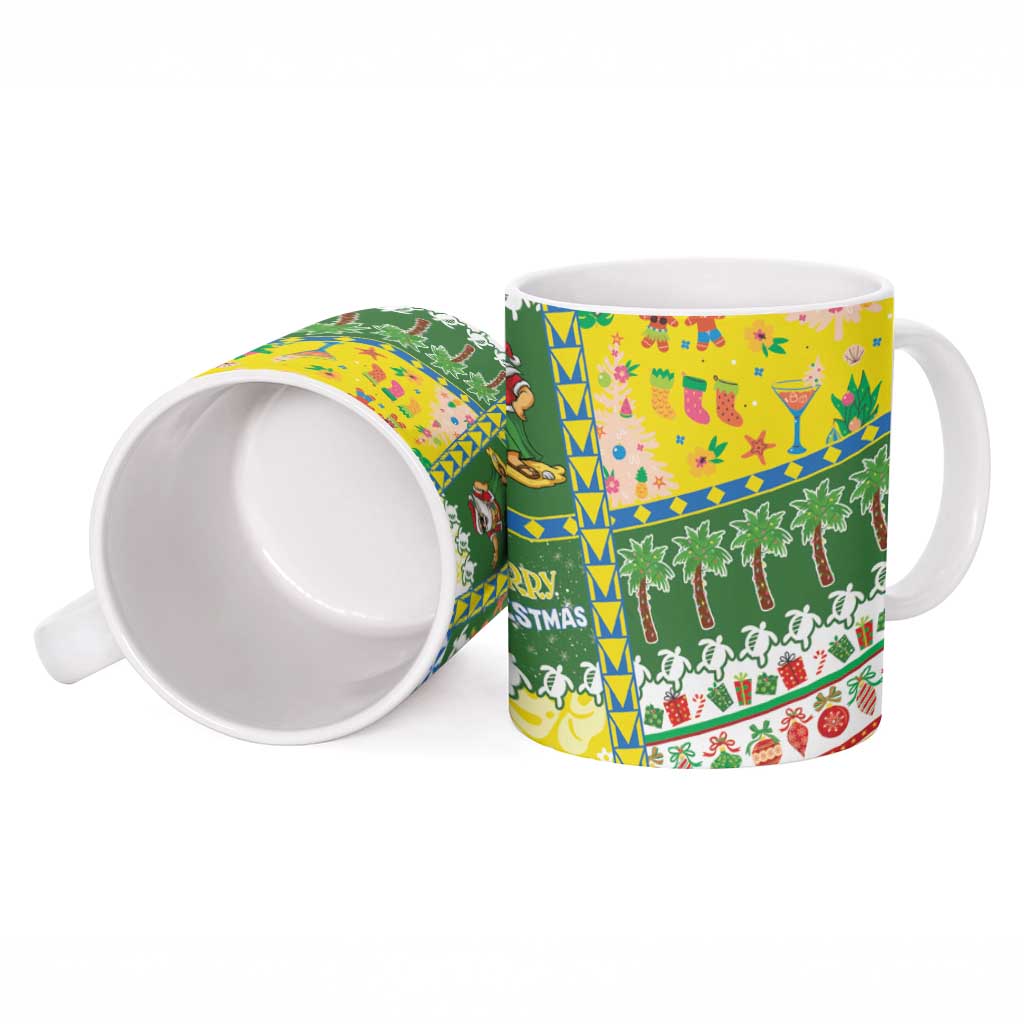 Pitcairn Islands Christmas Ceramic Mug Festive Beach Vibes - Polynesian Pride